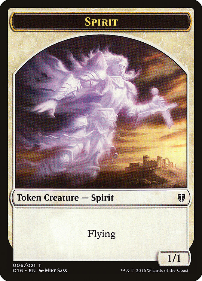 Saproling (016) // Spirit (006) Double-Sided Token [Commander 2016 Tokens] | Chromatic Games