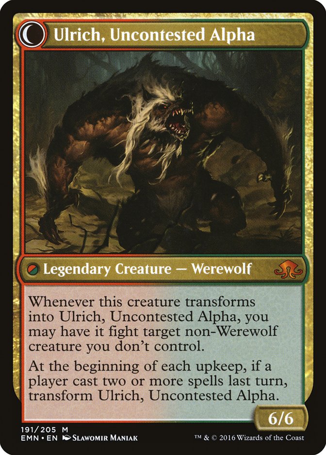 Ulrich of the Krallenhorde // Ulrich, Uncontested Alpha [Eldritch Moon] | Chromatic Games