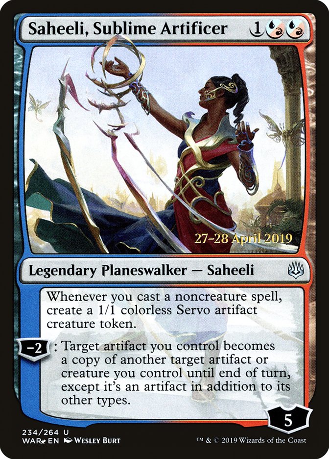 Saheeli, Sublime Artificer [War of the Spark Prerelease Promos] | Chromatic Games