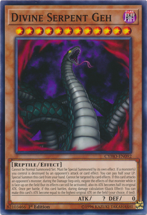 Divine Serpent Geh [CYHO-EN092] Common | Chromatic Games