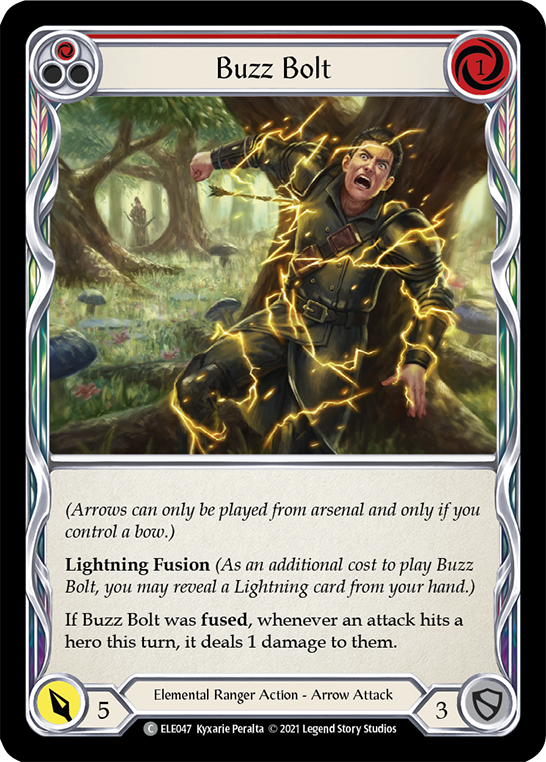 Buzz Bolt (Red) [ELE047] (Tales of Aria)  1st Edition Rainbow Foil | Chromatic Games