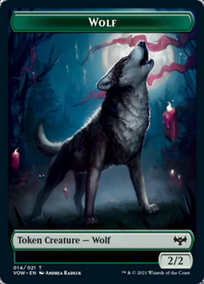 Insect // Wolf (014) Double-Sided Token [Innistrad: Crimson Vow Tokens] | Chromatic Games