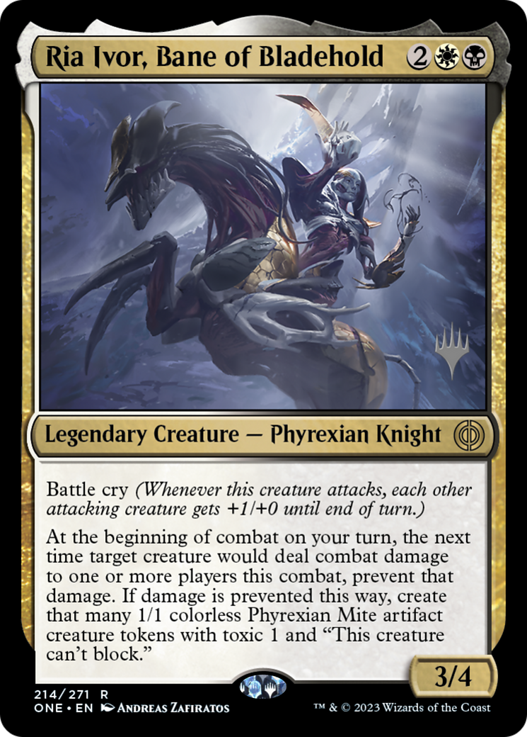 Ria Ivor, Bane of Bladehold (Promo Pack) [Phyrexia: All Will Be One Promos] | Chromatic Games