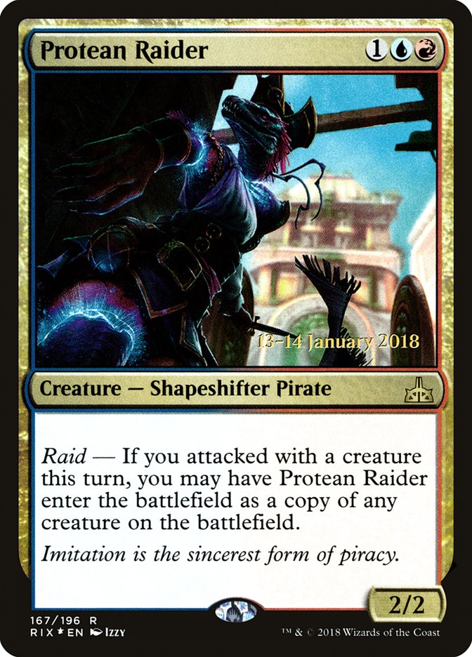 Protean Raider [Rivals of Ixalan Prerelease Promos] | Chromatic Games