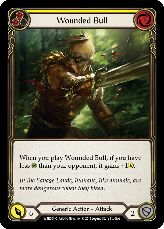 Wounded Bull (Yellow) [WTR201-C] (Welcome to Rathe)  Alpha Print Normal | Chromatic Games