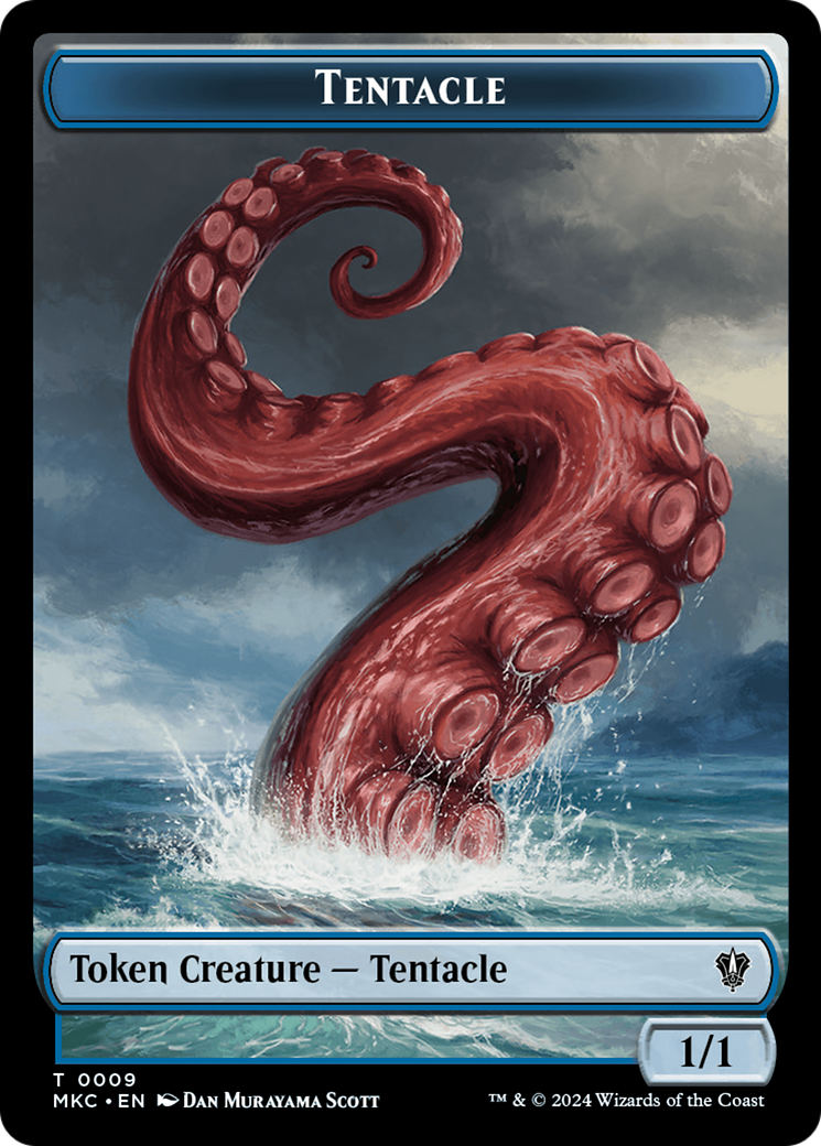 Tentacle // Koma's Coil Double-Sided Token [Murders at Karlov Manor Commander Tokens] | Chromatic Games