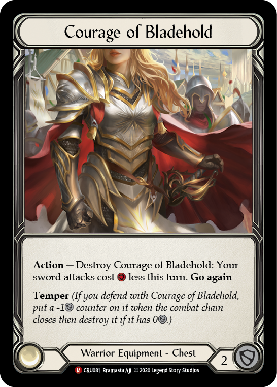 Courage of Bladehold [CRU081] (Crucible of War)  1st Edition Cold Foil | Chromatic Games