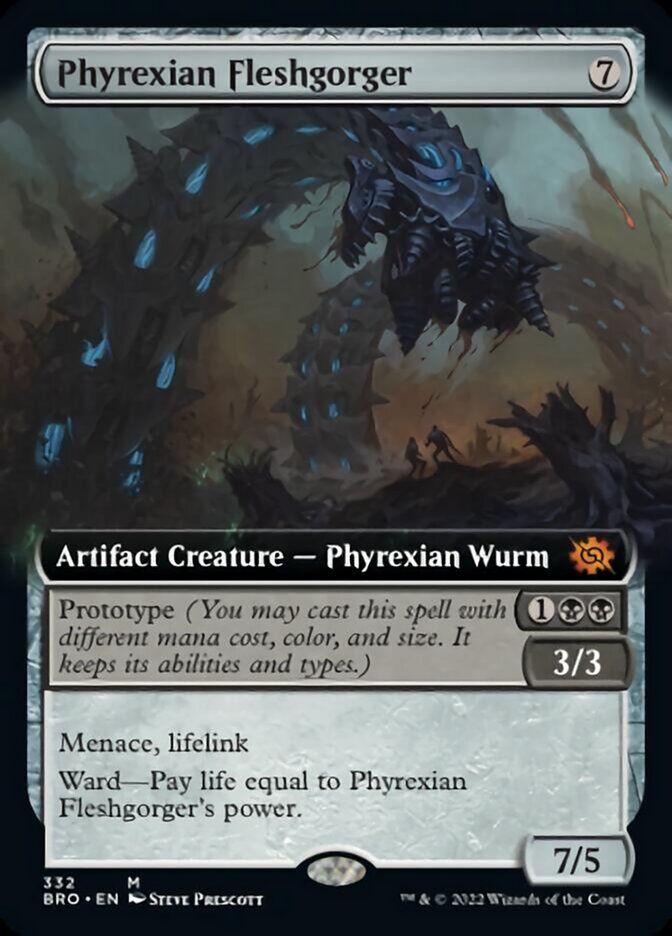 Phyrexian Fleshgorger (Extended Art) [The Brothers' War] | Chromatic Games