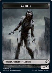 Zombie // Horror Double-Sided Token [Commander 2021 Tokens] | Chromatic Games