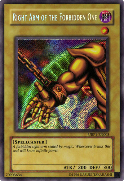 Right Arm of the Forbidden One [UBP1-EN003] Secret Rare | Chromatic Games