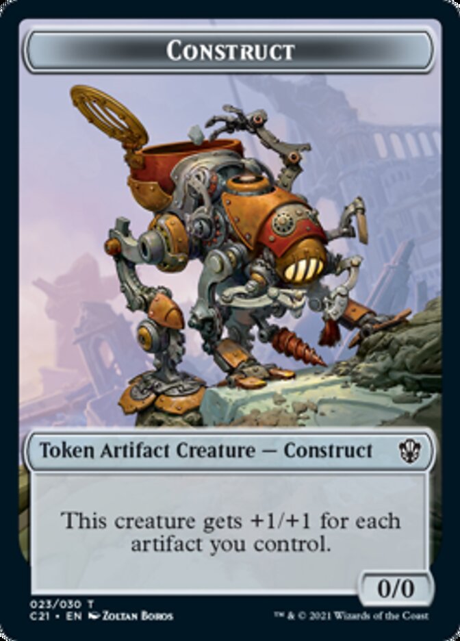 Copy // Construct (030) Double-Sided Token [Commander 2021 Tokens] | Chromatic Games