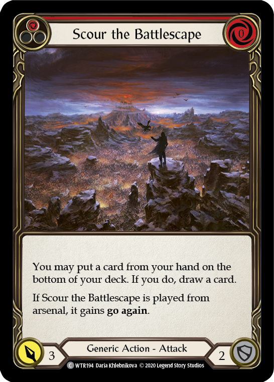 Scour the Battlescape (Red) [U-WTR194] (Welcome to Rathe Unlimited)  Unlimited Normal | Chromatic Games