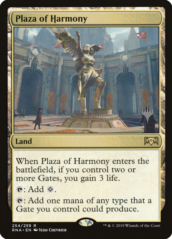 Plaza of Harmony (Promo Pack) [Ravnica Allegiance Promos] | Chromatic Games