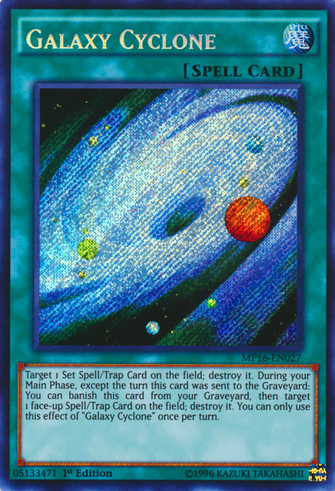 Galaxy Cyclone [MP16-EN027] Secret Rare | Chromatic Games