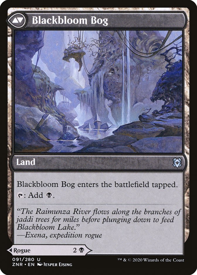 Blackbloom Rogue // Blackbloom Bog [Zendikar Rising] | Chromatic Games