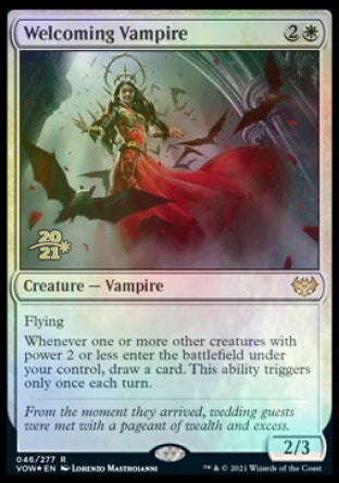 Welcoming Vampire [Innistrad: Crimson Vow Prerelease Promos] | Chromatic Games