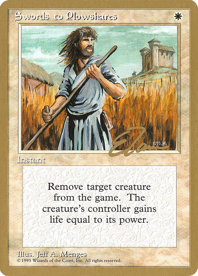 Swords to Plowshares (Eric Tam) [Pro Tour Collector Set] | Chromatic Games