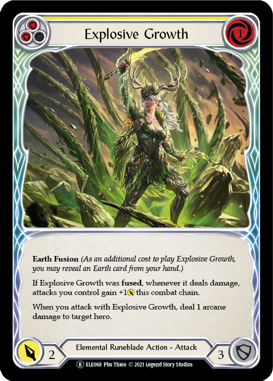 Explosive Growth (Yellow) [U-ELE068] (Tales of Aria Unlimited)  Unlimited Rainbow Foil | Chromatic Games