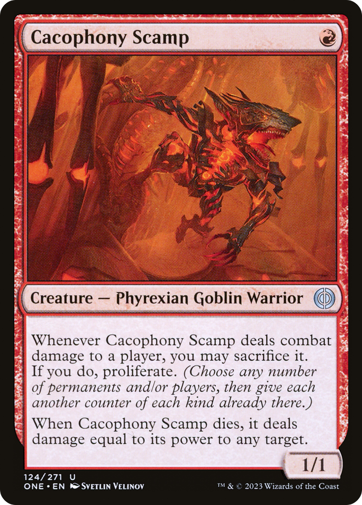 Cacophony Scamp [Phyrexia: All Will Be One] | Chromatic Games