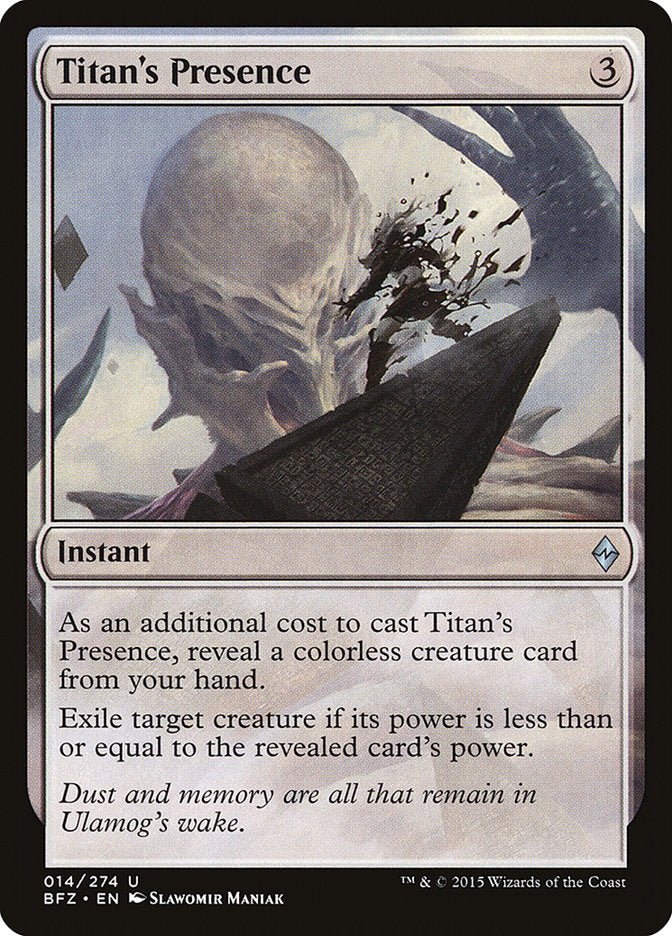 Titan's Presence [Battle for Zendikar] | Chromatic Games