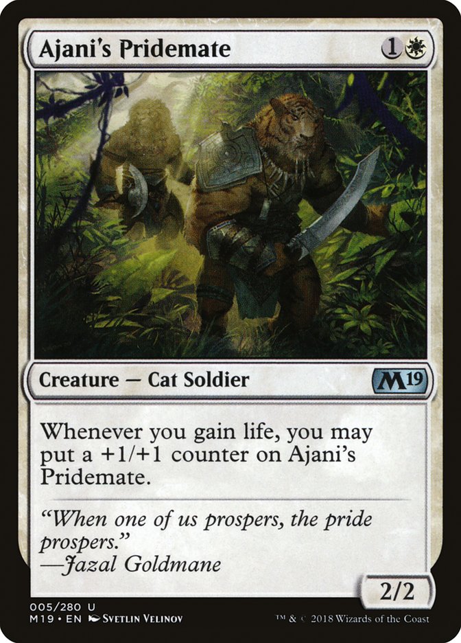 Ajani's Pridemate [Core Set 2019] | Chromatic Games