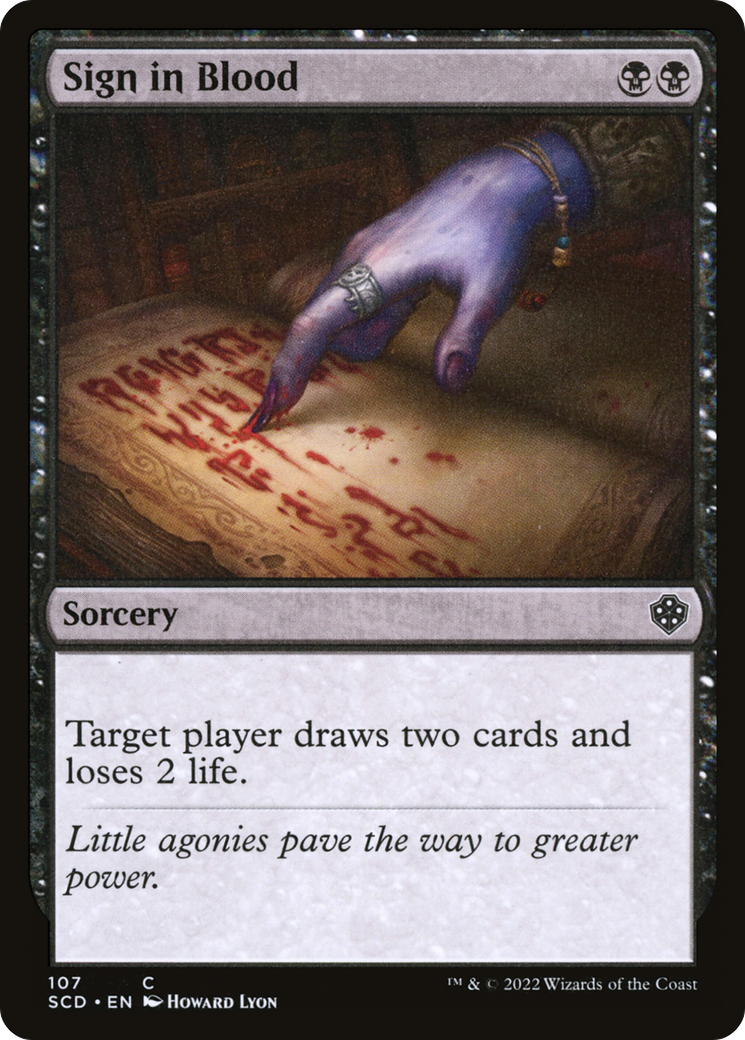 Sign in Blood [Starter Commander Decks] | Chromatic Games