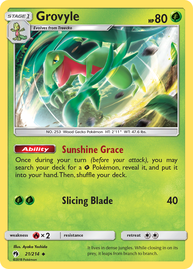 Grovyle (21/214) [Sun & Moon: Lost Thunder] | Chromatic Games