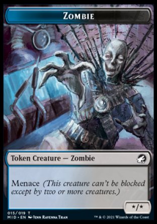 Zombie Token (015) [Innistrad: Midnight Hunt Tokens] | Chromatic Games