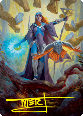 Kasmina, Enigma Sage Art Card (Gold-Stamped Signature) [Strixhaven: School of Mages Art Series] | Chromatic Games