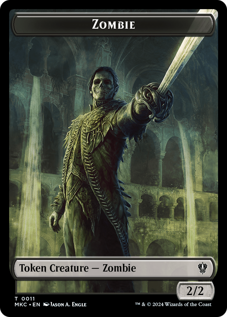 Vizier of Many Faces // Zombie Double-Sided Token [Murders at Karlov Manor Commander Tokens] | Chromatic Games