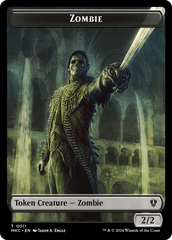 City's Blessing // Zombie Double-Sided Token [Murders at Karlov Manor Commander Tokens] | Chromatic Games