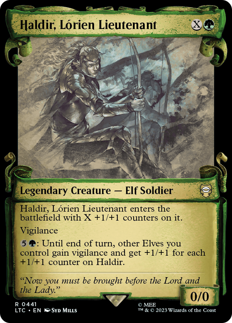 Haldir, Lorien Lieutenant [The Lord of the Rings: Tales of Middle-Earth Commander Showcase Scrolls] | Chromatic Games