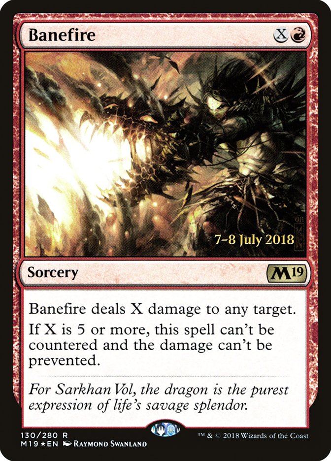 Banefire [Core Set 2019 Prerelease Promos] | Chromatic Games