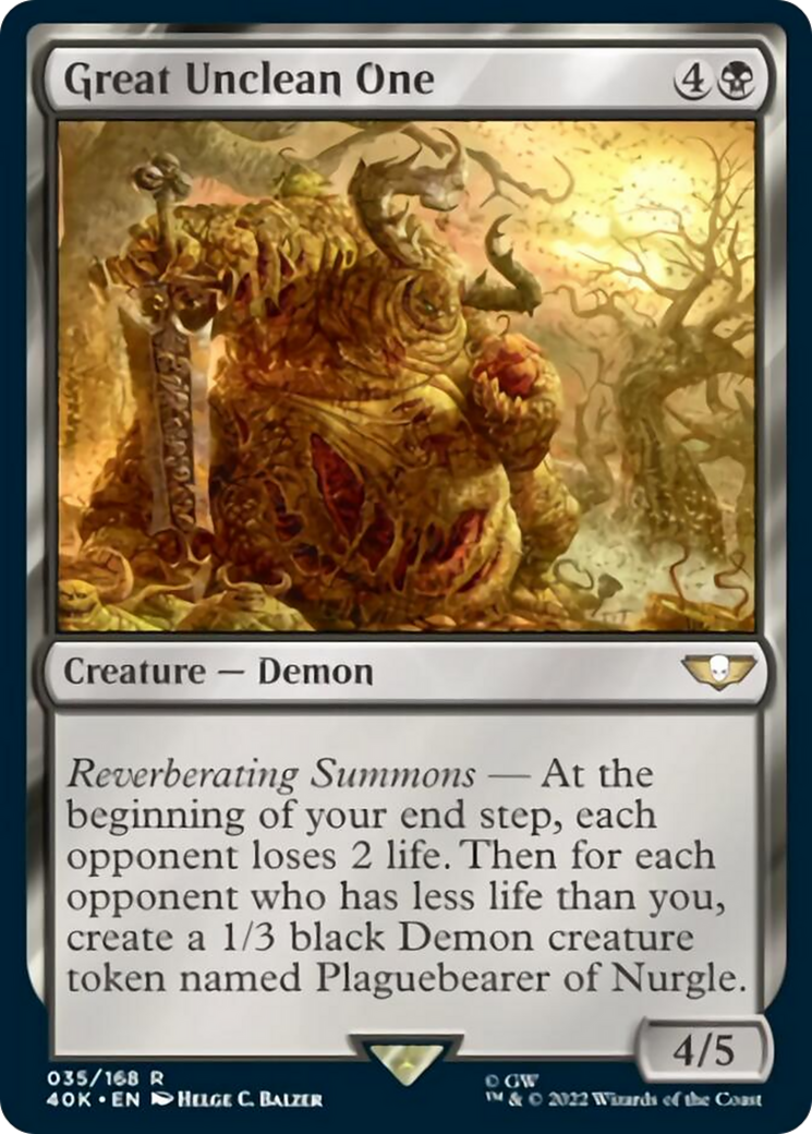 Great Unclean One (Surge Foil) [Warhammer 40,000] | Chromatic Games