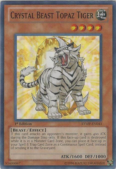 Crystal Beast Topaz Tiger [RYMP-EN043] Super Rare | Chromatic Games