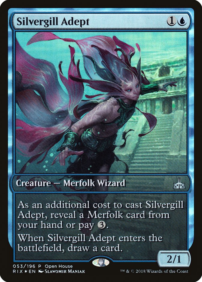 Silvergill Adept (Open House) (Extended Art) [Rivals of Ixalan Promos] | Chromatic Games