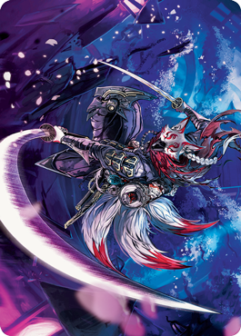 Blade-Blizzard Kitsune Art Card [Kamigawa: Neon Dynasty Art Series] | Chromatic Games