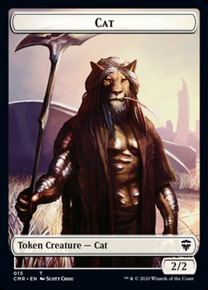 Cat // Soldier Double-Sided Token [Commander Legends Tokens] | Chromatic Games