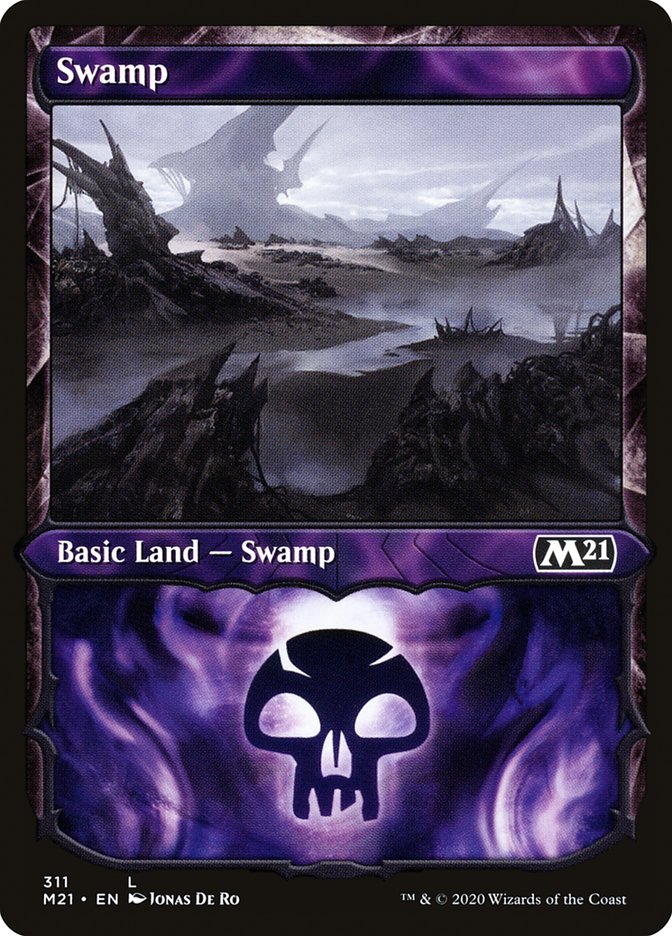 Swamp (311) (Showcase) [Core Set 2021] | Chromatic Games