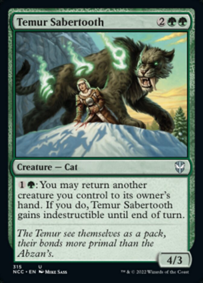 Temur Sabertooth [Streets of New Capenna Commander] | Chromatic Games