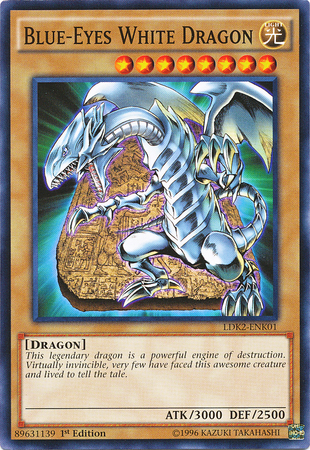 Blue-Eyes White Dragon (Version 2) [LDK2-ENK01] Common | Chromatic Games