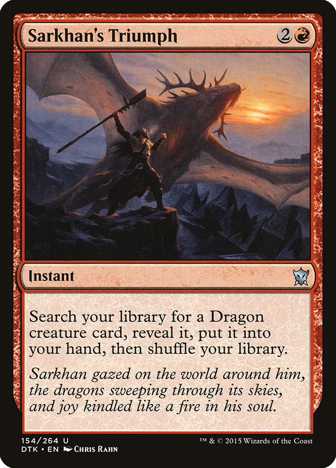 Sarkhan's Triumph [Dragons of Tarkir] | Chromatic Games