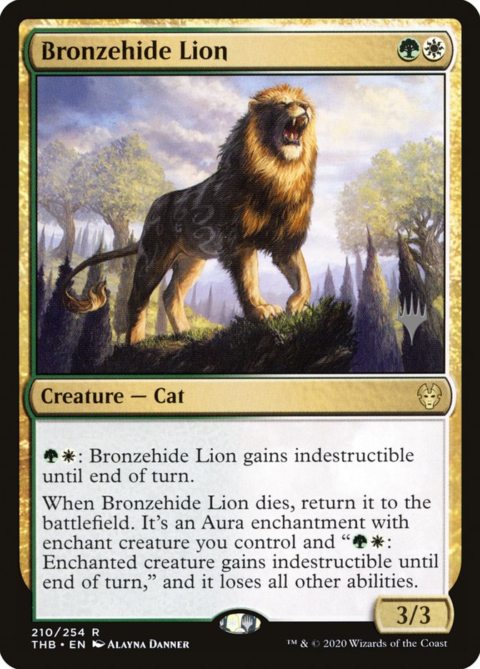 Bronzehide Lion (Promo Pack) [Theros Beyond Death Promos] | Chromatic Games