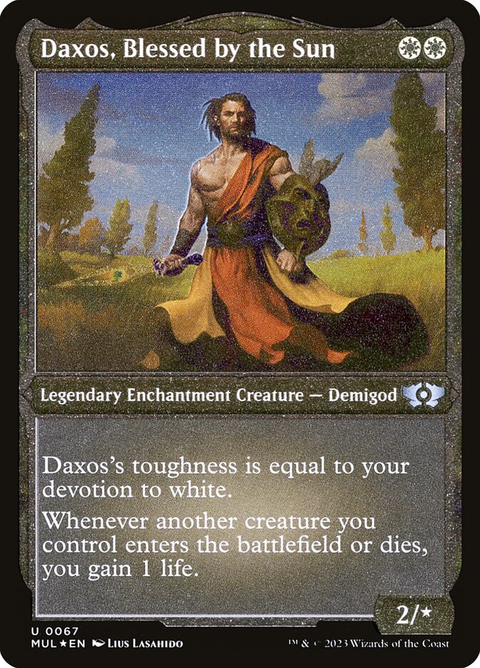 Daxos, Blessed by the Sun (Foil Etched) [Multiverse Legends] | Chromatic Games