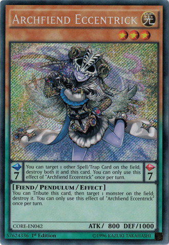 Archfiend Eccentrick [CORE-EN042] Secret Rare | Chromatic Games