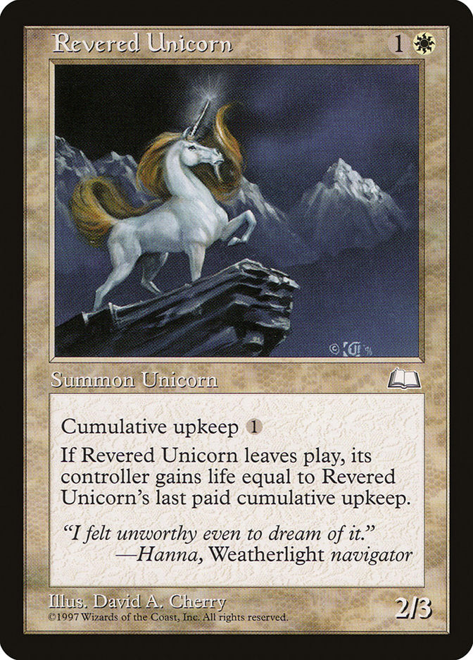 Revered Unicorn [Weatherlight] | Chromatic Games