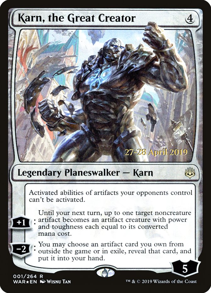 Karn, the Great Creator [War of the Spark Prerelease Promos] | Chromatic Games