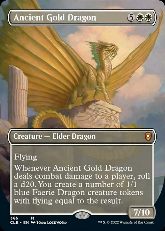 Ancient Gold Dragon (Borderless Alternate Art) [Commander Legends: Battle for Baldur's Gate] | Chromatic Games