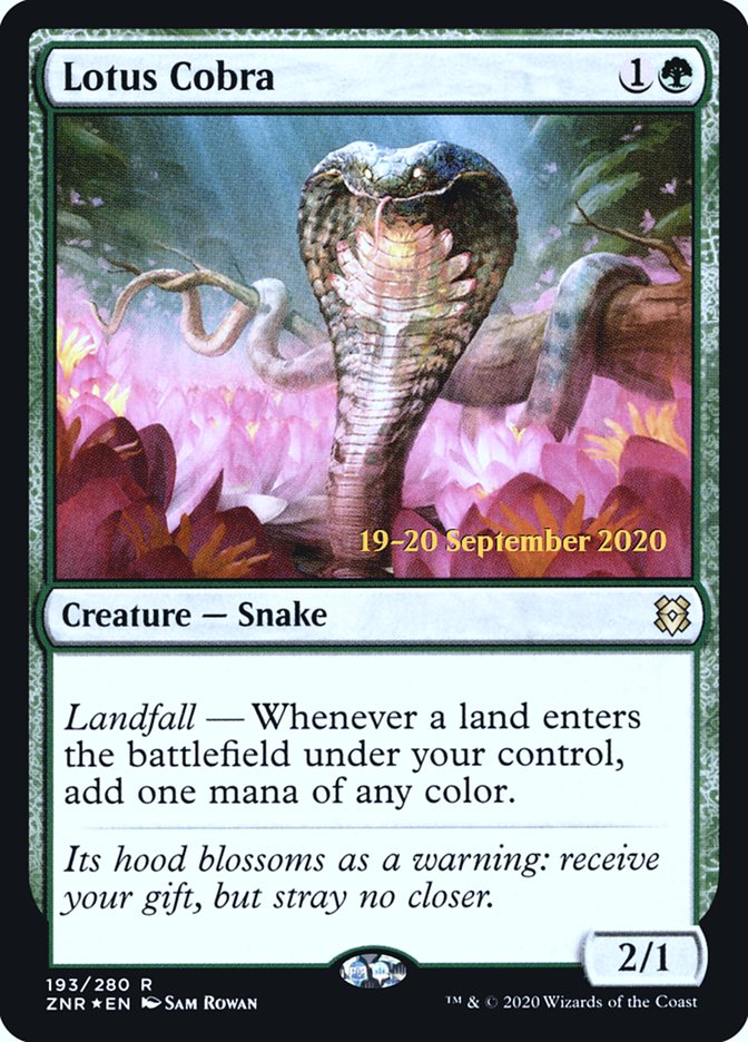 Lotus Cobra [Zendikar Rising Prerelease Promos] | Chromatic Games