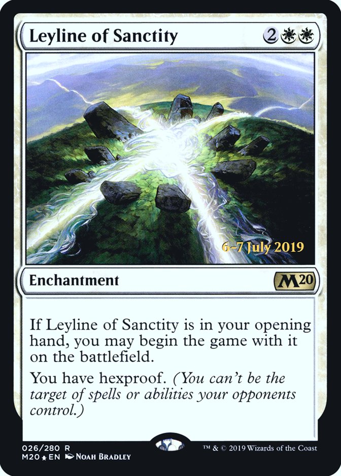 Leyline of Sanctity [Core Set 2020 Prerelease Promos] | Chromatic Games